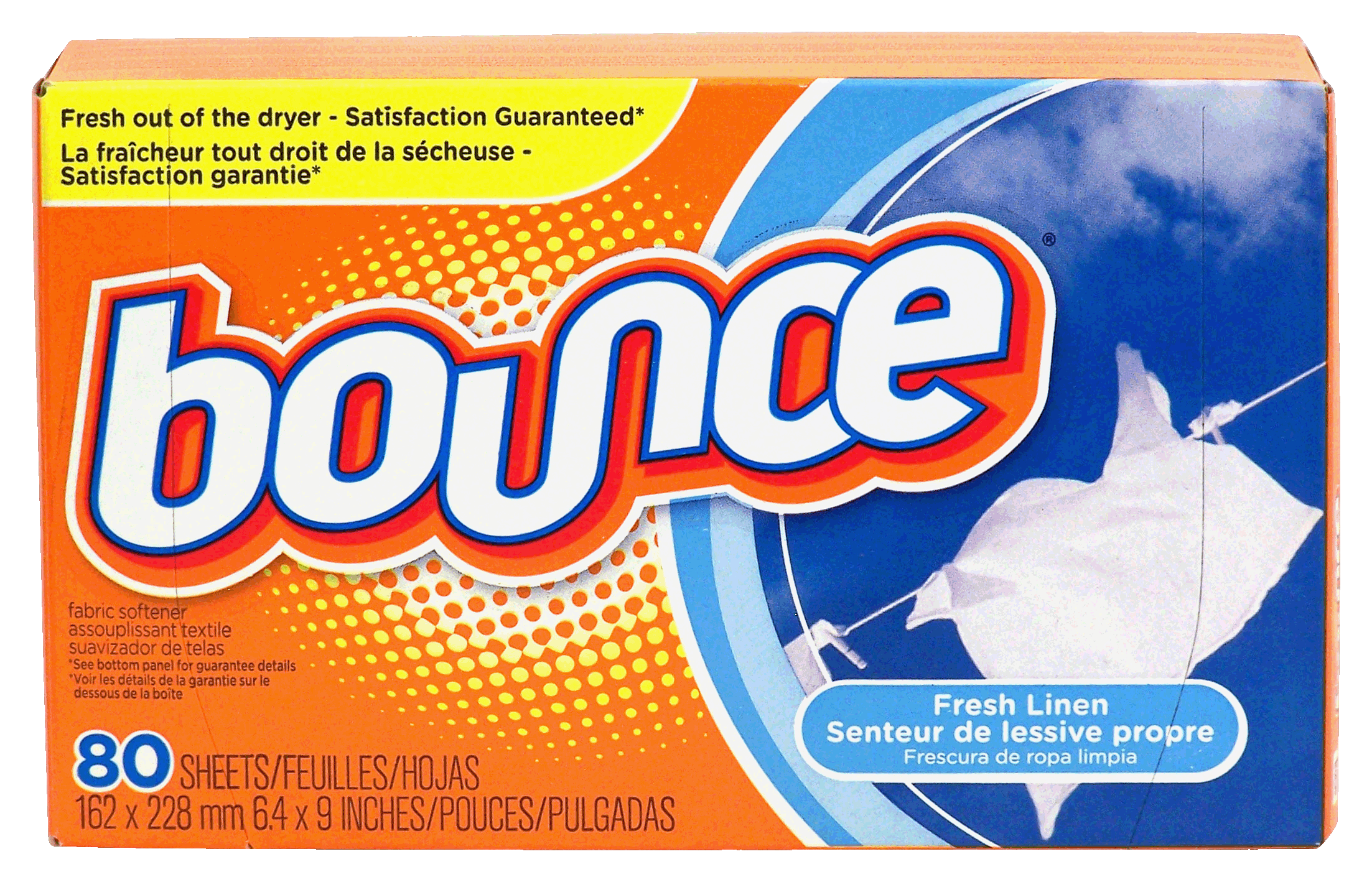 Bounce&nbsp;&nbsp;fabric softener dryer sheets, fresh linen scent Full-Size Picture